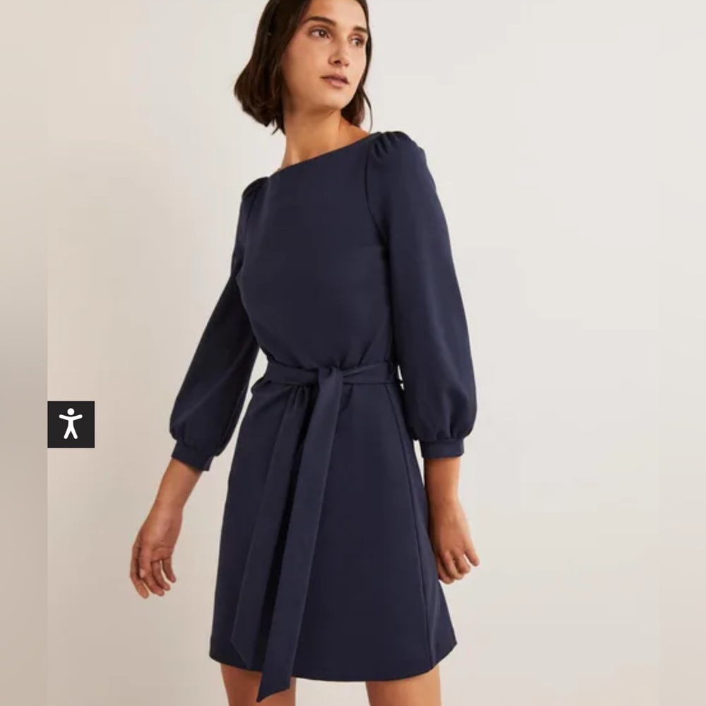 NWT Boden Tie Detail Jersey Shift Dress 6L